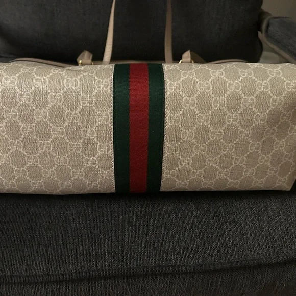 Gucci Ophidia Medium Tote Bag with Monogram Pattern - White - Picture 3 of 7